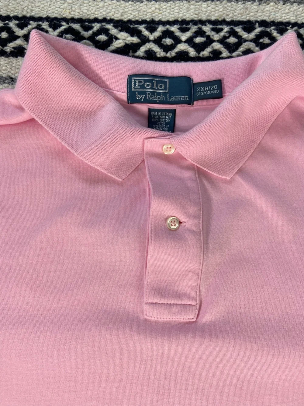 Ralph Lauren Polo Classic Pink Shirt Embroidered Pony 2XB/2G Big Men’s